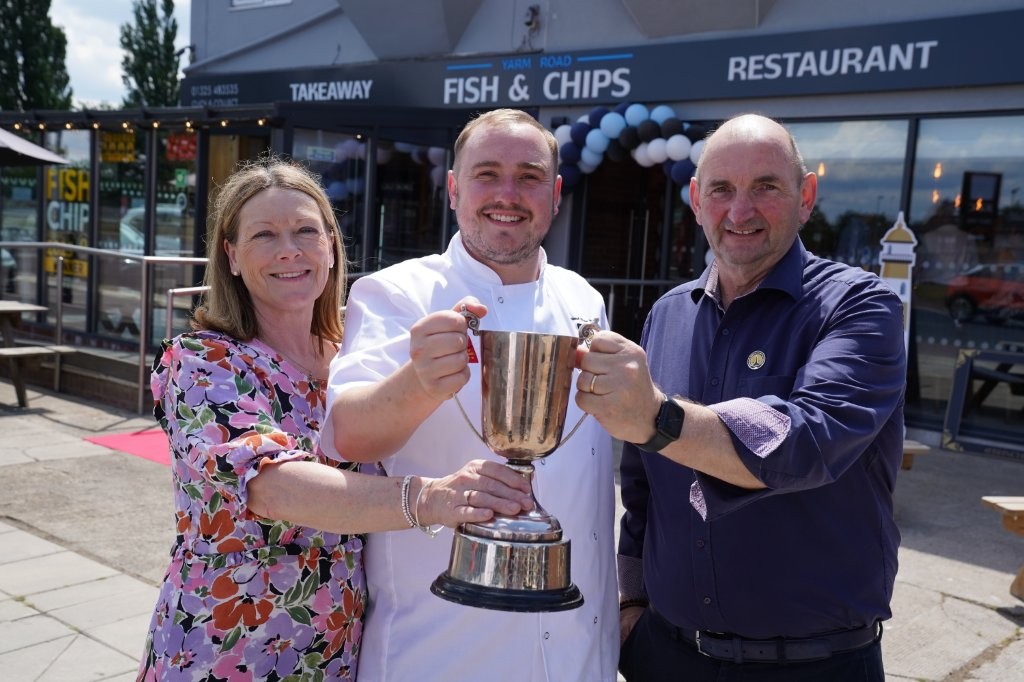 Julie Will and Graeme Burrell from Yarm Road Takeaway of the Year winner 2025