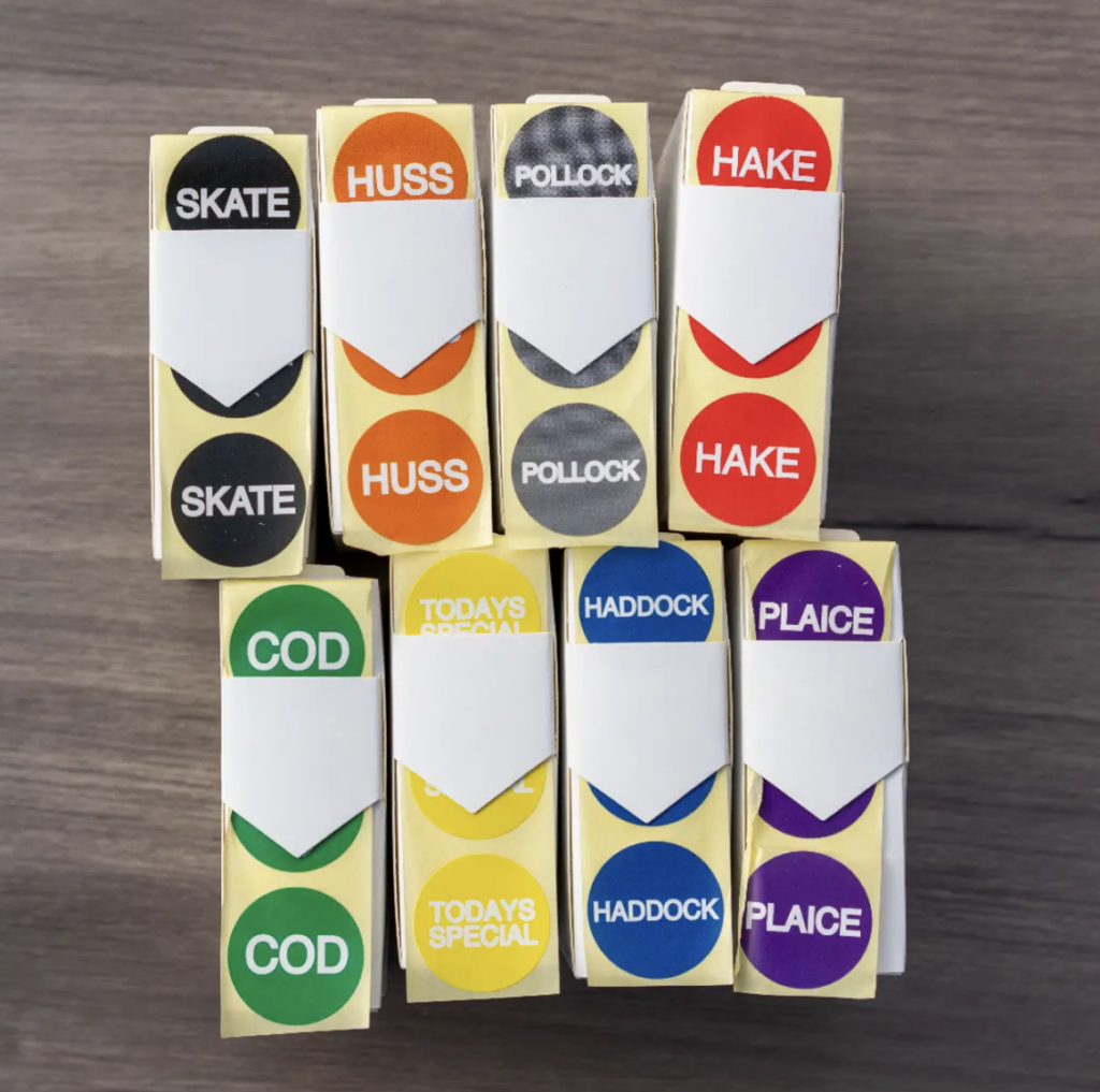 Labels and#8211 fish