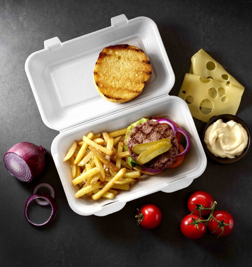 Food to go EPP Infinity HP3 White Burger Chips Flyer