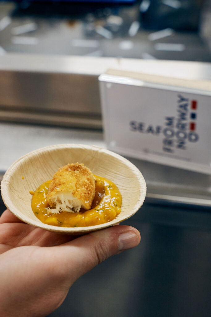 Poppadom crusted saithe Inspiration Day Norwegian Seafood Council